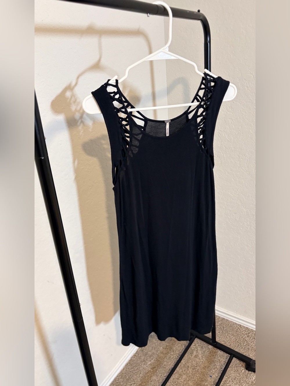 Free People Black Strappy Midi Dress